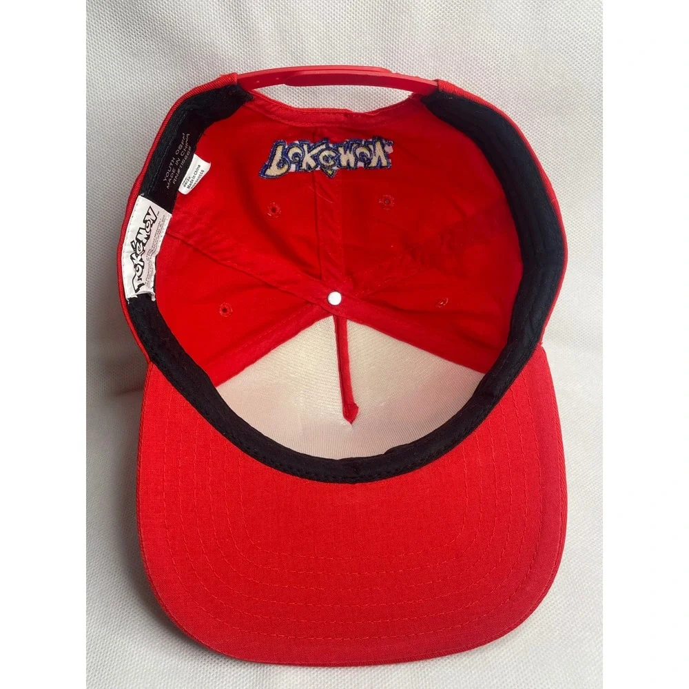 Pokemon Poke-Ball Youth Baseball Cap Adjustable SnapBack Red White Nintendo Hat